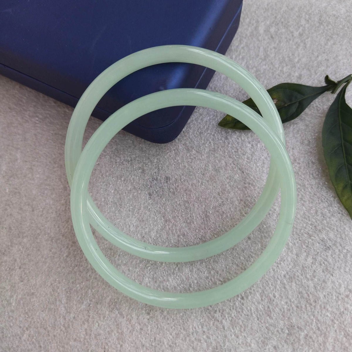 Inner Diameter Jingle Glass Imitation Jade Fine Rings