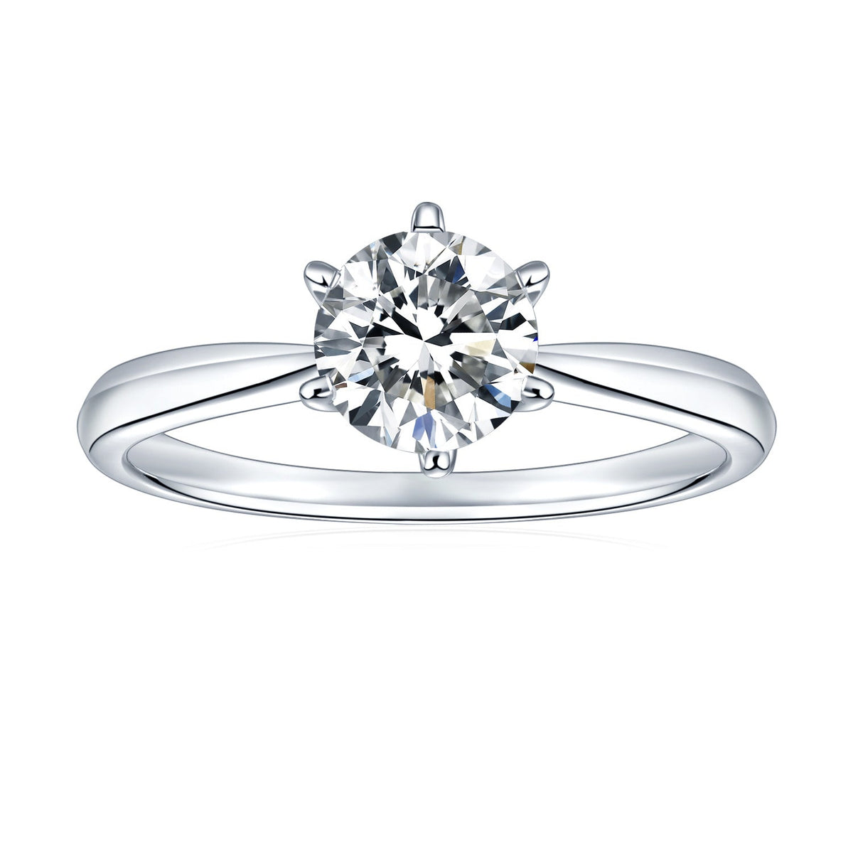 Stackable Open Ring Set – Sterling Silver with 18K Gold Plating & Lab-Cut Moissanite Stones