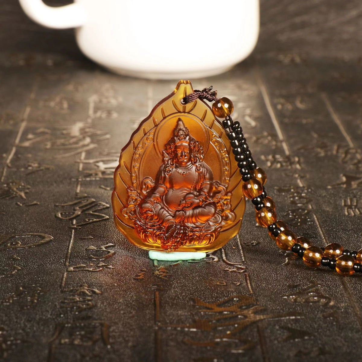 Women's & Men's Knot Ancient French Glaze Buddha Amitabha Pendants