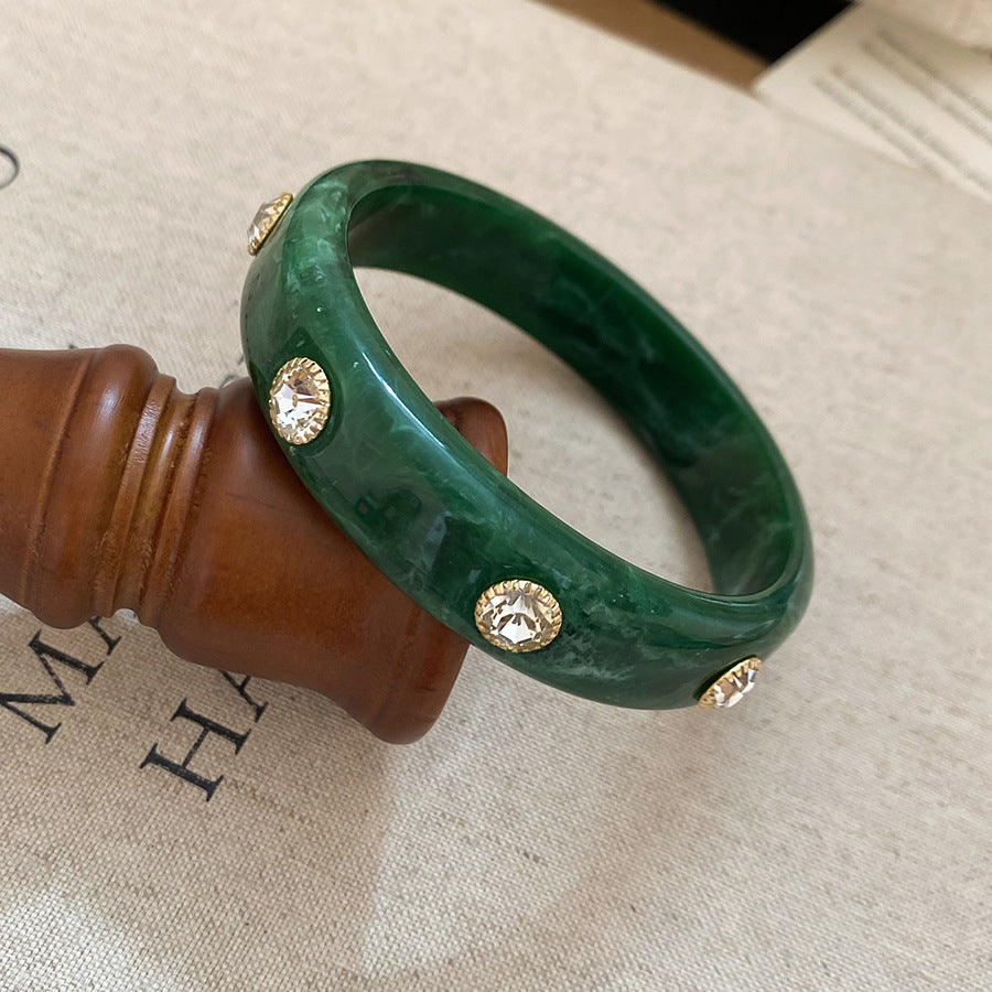 Acrylic Irregular Retro Unique Design Niche Simple Bracelet