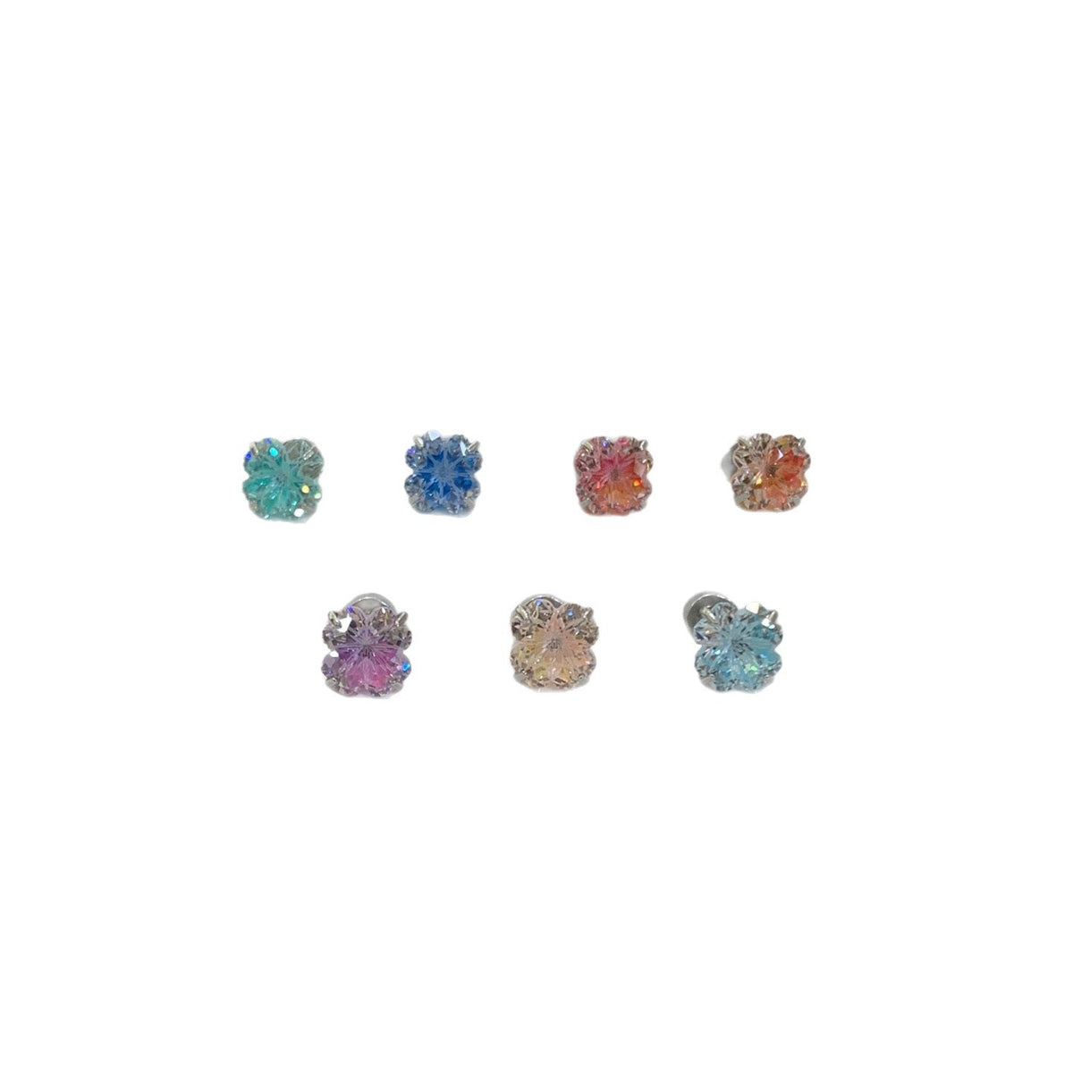 Lucky Four-leaf Clover Ear Bone Pin Titanium Steel Sleeping No Rings