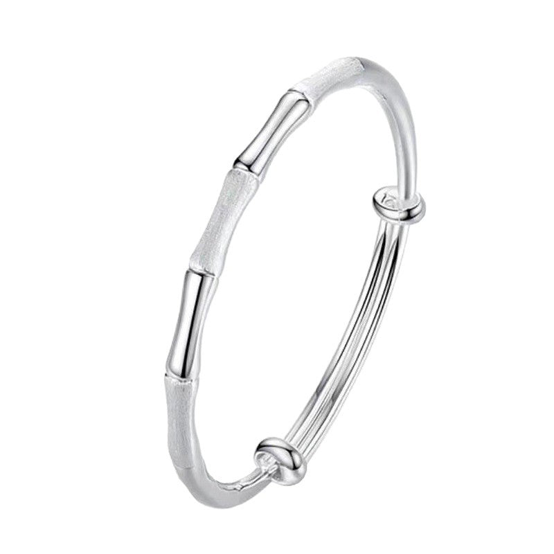 Women's Bamboo Light Solid Frosted Ancient Style High-rise Bracelet