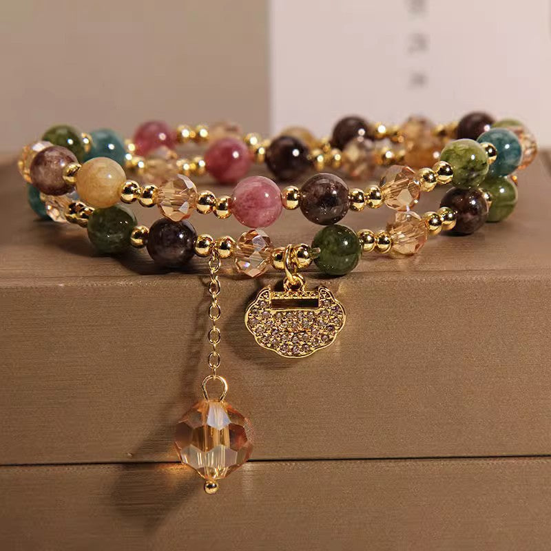 Female Light Luxury Minority High-grade Longevity Lock Gift Bracelet