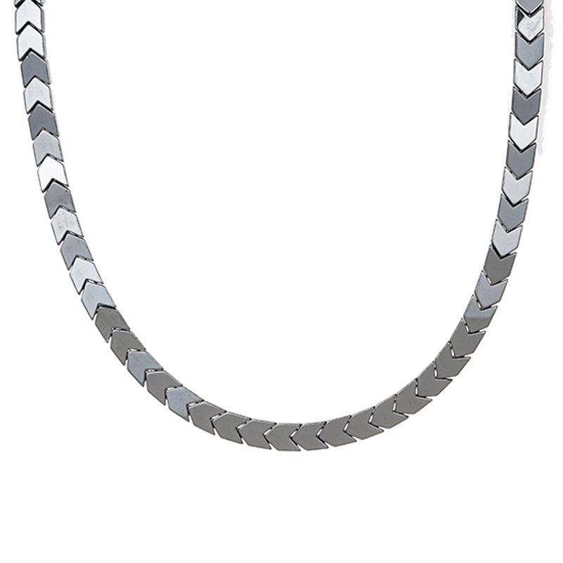 Men's Haematite Titanium Steel Triangle Light Luxury Necklace