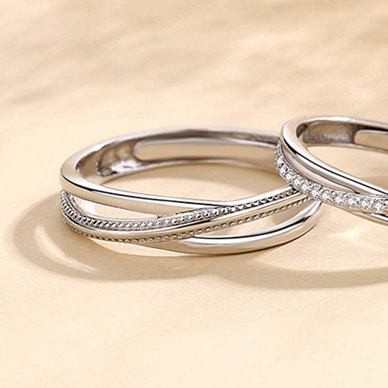 Women's & Men's Interwoven Love Couple Simple Affordable Luxury Fashion Design Sense Unique Ring