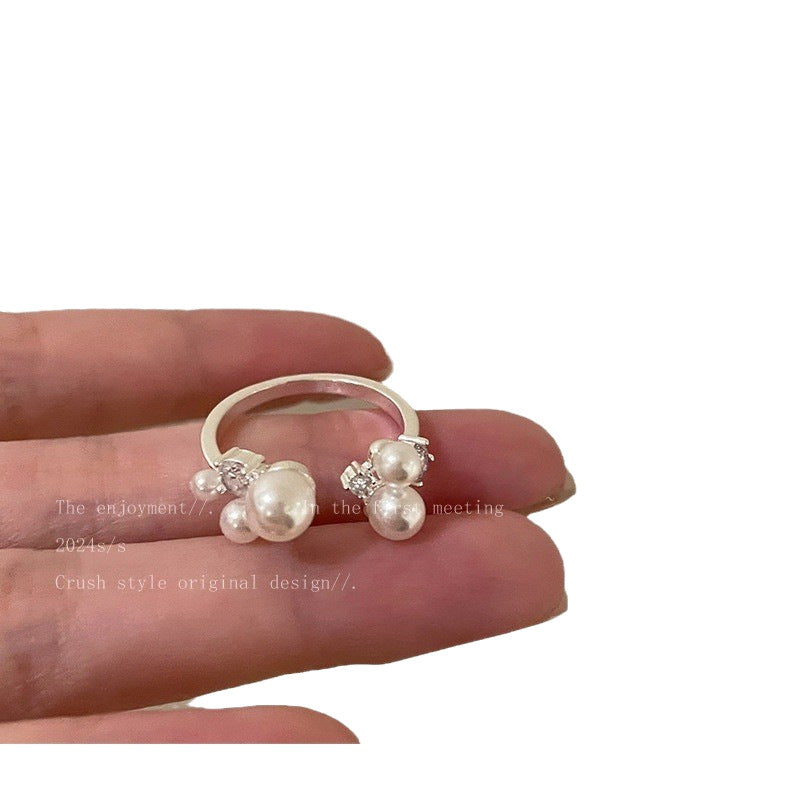 Women's Open-end Zircon Light Luxury High-grade Index Finger Style Design Rings