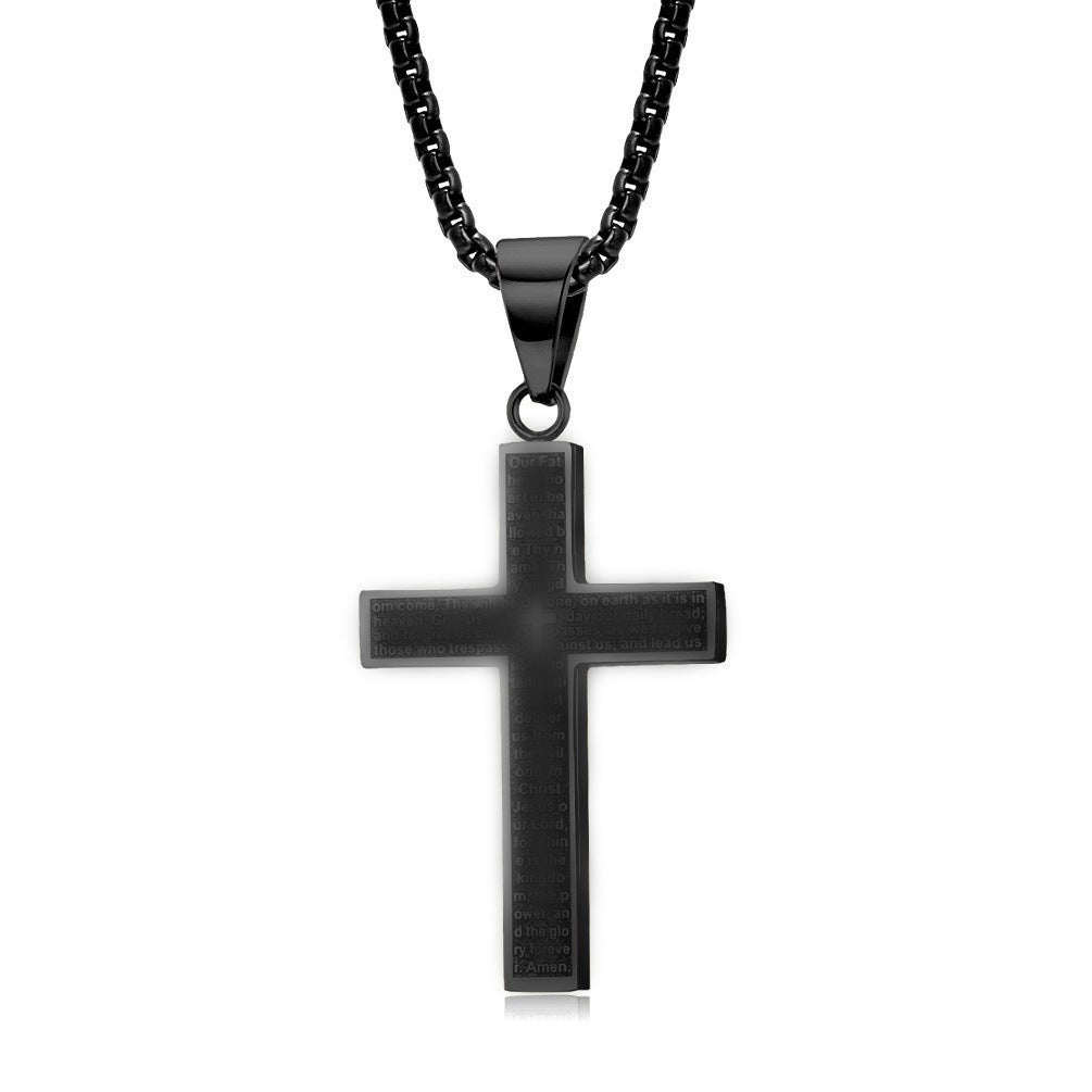 Women's & Men's Stainless Steel Cross Shelf Personalized Hip Necklace