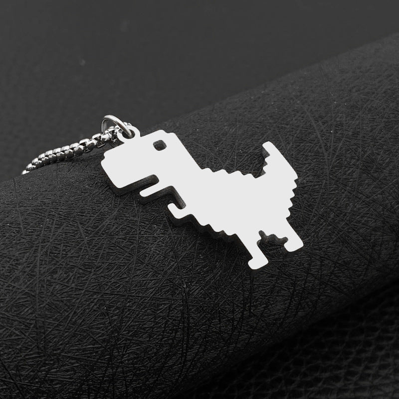 Women's & Men's Fashion Dinosaur Titanium Steel Personality Tyrannosaurus Street Disco Pendants