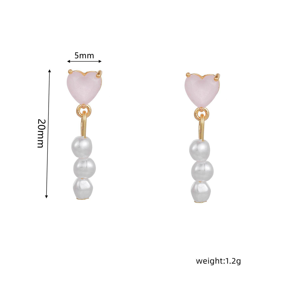 16 Pairs Pink Heart Stud Hoop Huggies Drop Earrings Set, 18K Gold Plated Stacking CZ & Pearl Designs, Planet Snowflake Moon Star | Cubic Zirconia