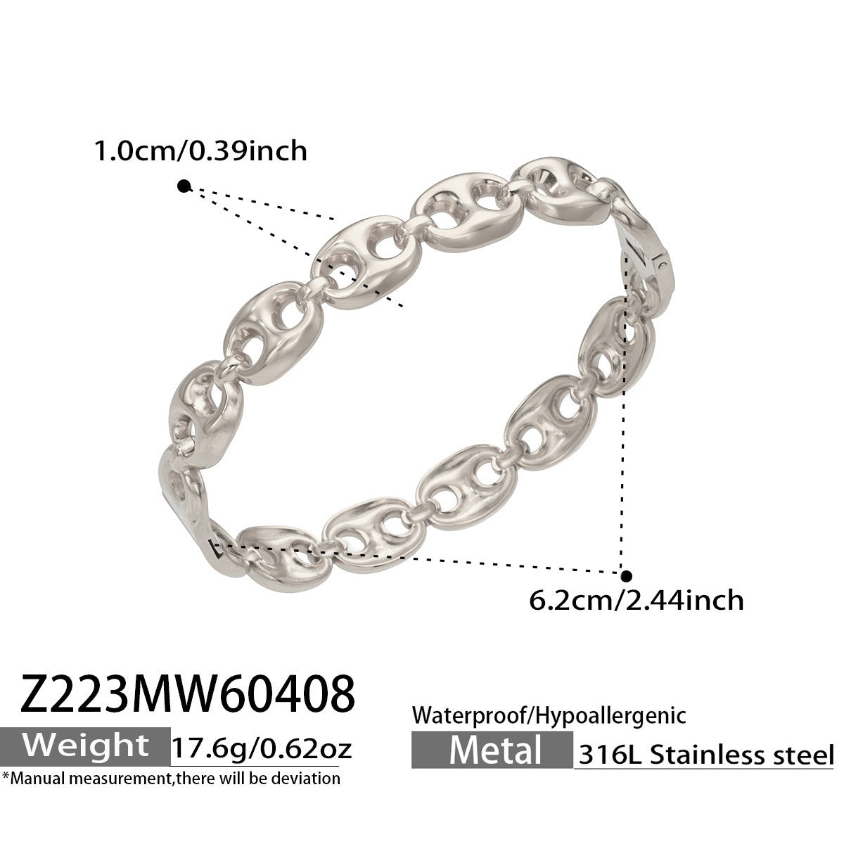 Women's Light Luxury High-grade Stainless Steel Gold Pig Bracelet