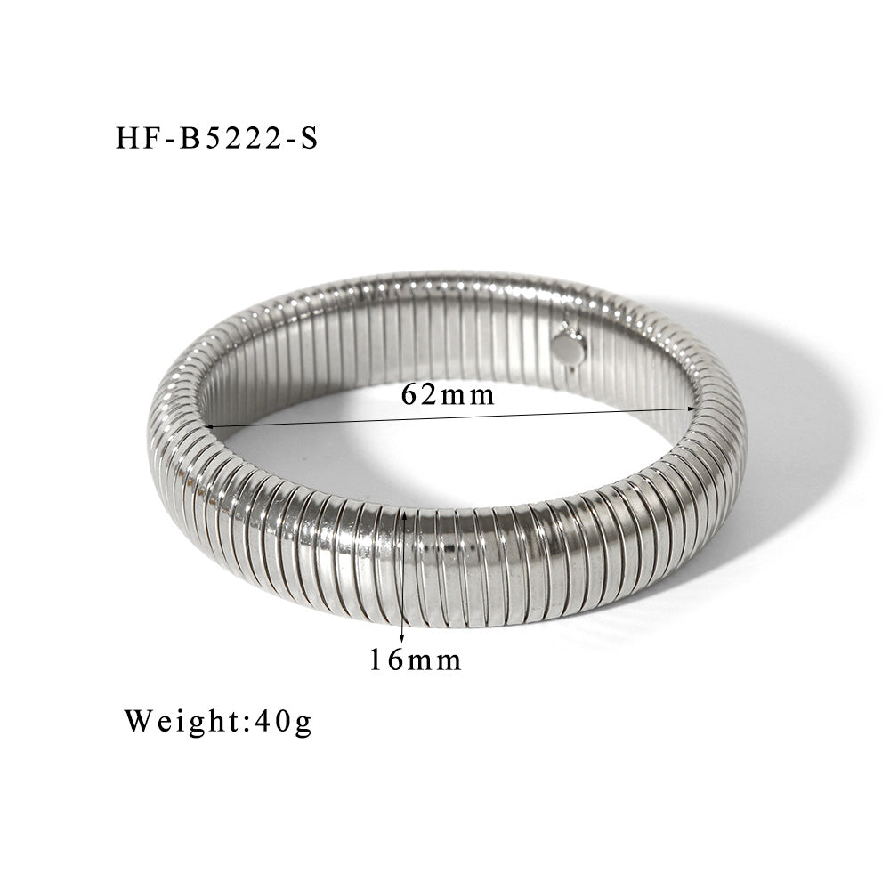 Women's Style Wide-brimmed Goose Throat Elastic Advanced Personalized Snake Bracelets