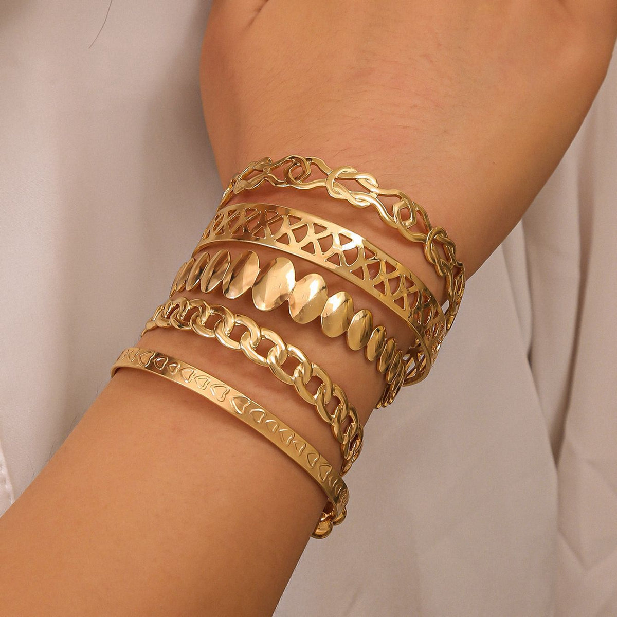 Personality Simple Chain Vintage Stylish Glossy Bracelets