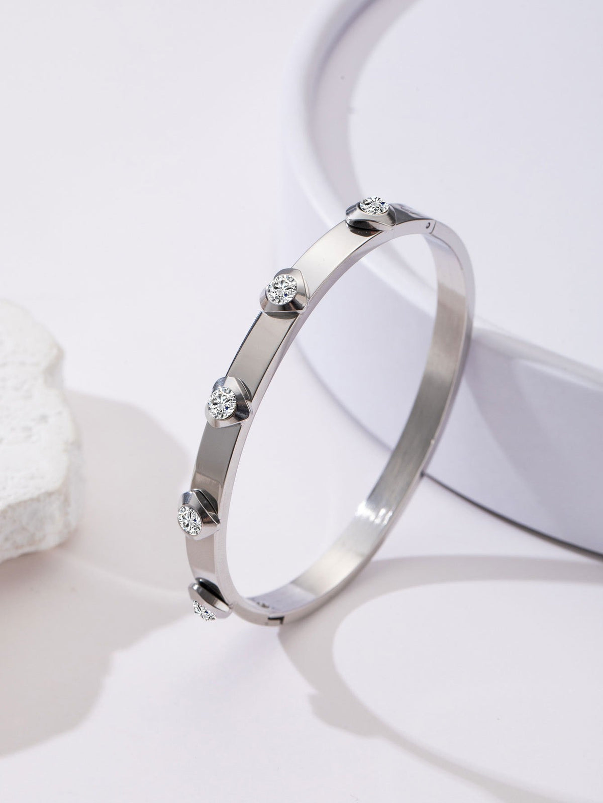 Raised Heart Shape With Diamond Light Luxury High-grade Bracelets