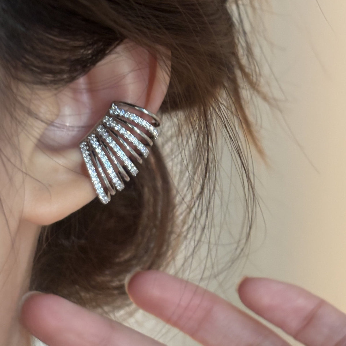 Real Gold Electroplated Zircon Korean Style Earrings