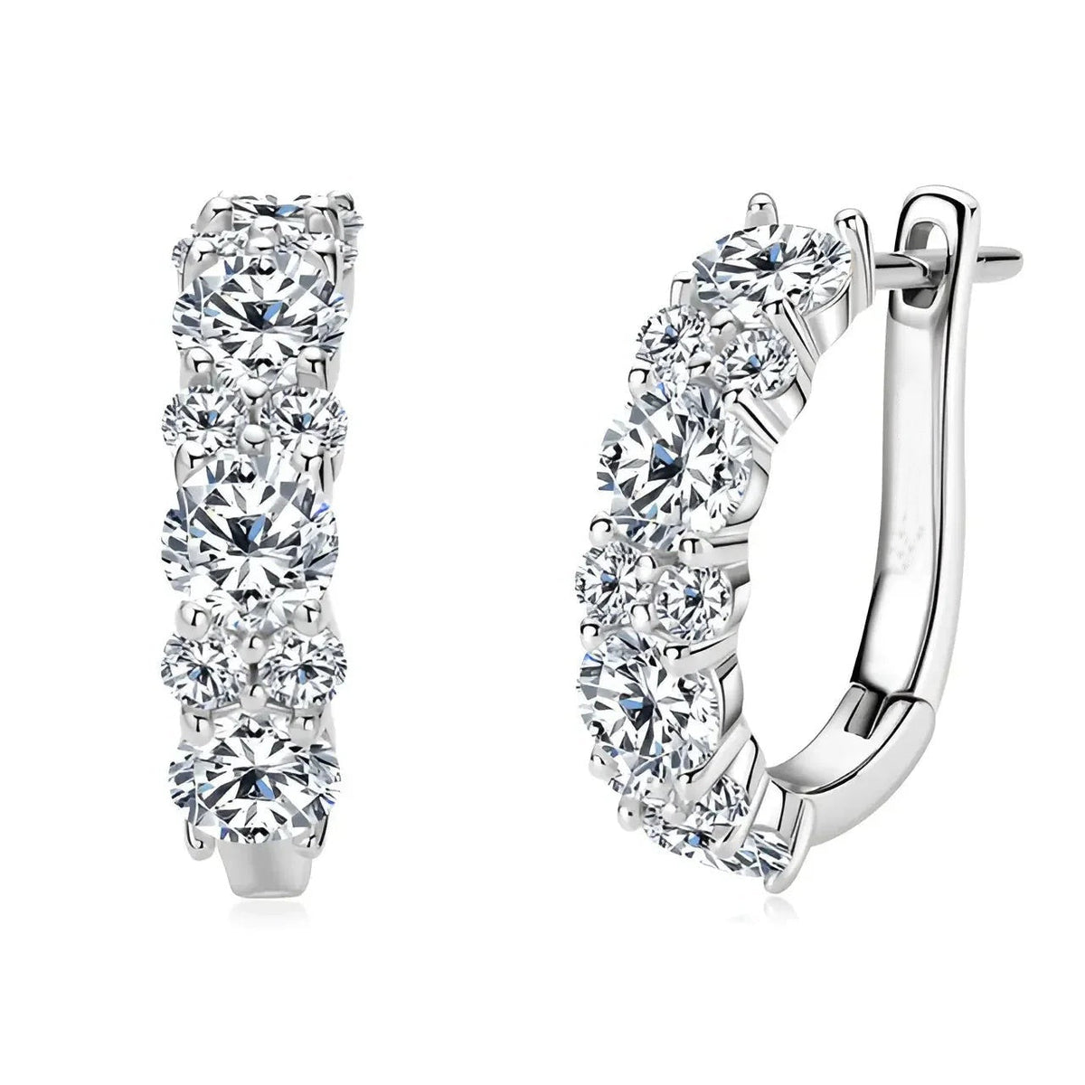Zircon Horseshoe Word Ear Clip High-grade Light Luxury Full Earrings