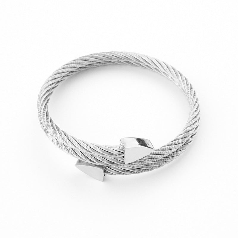 Gold Wire Rope Titanium Steel High-grade Bracelets