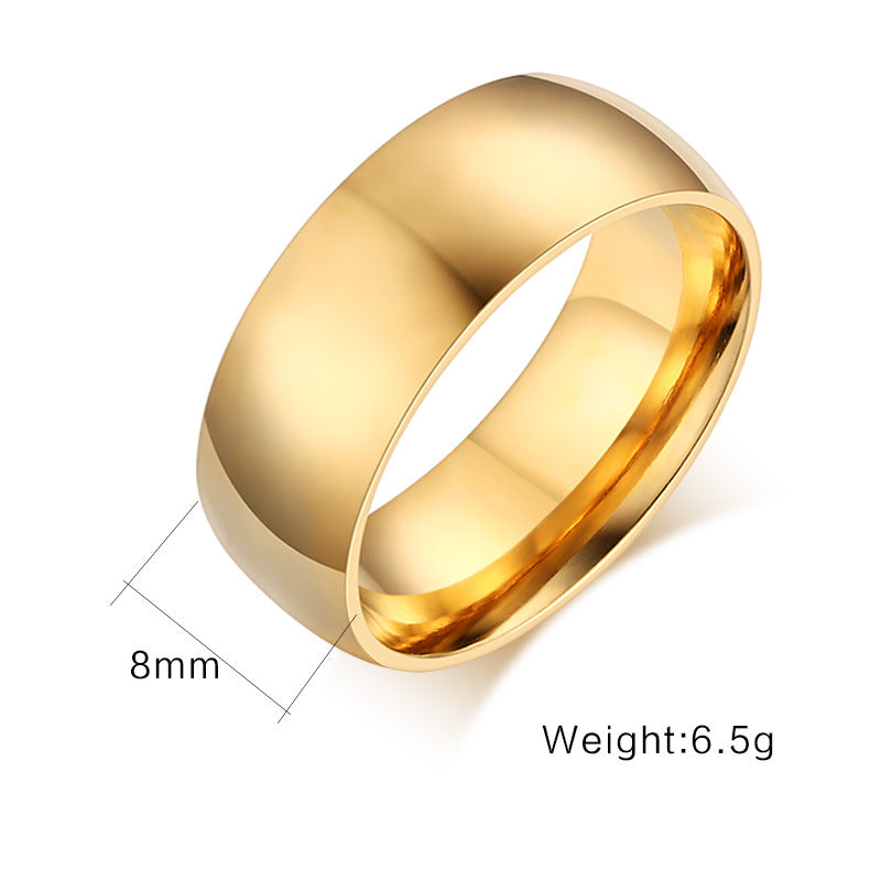 Titanium Steel Stainless Scenery Surface Simple Rings