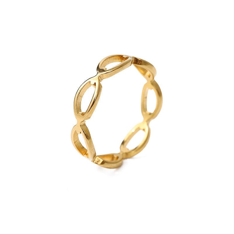 Round Chain Titanium Steel Female Index Finger Little Ring