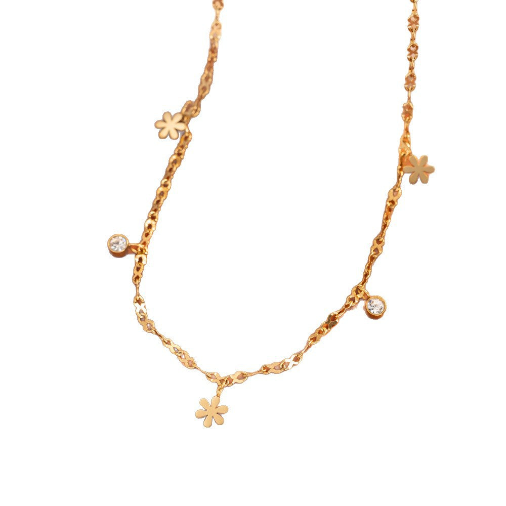Affordable Luxury Style Design Chain Zircon Daisy Bracelets