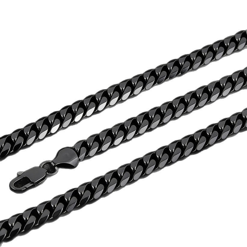 Men's Hip Hop Advanced Fashion Domineering Single Buckle Necklace