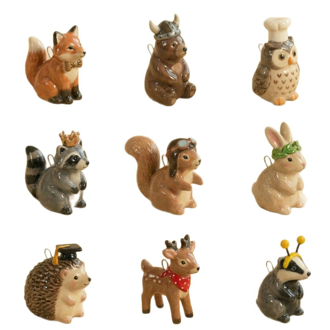 Series Puppy Bear Fruit Drop Oil Color Pendants