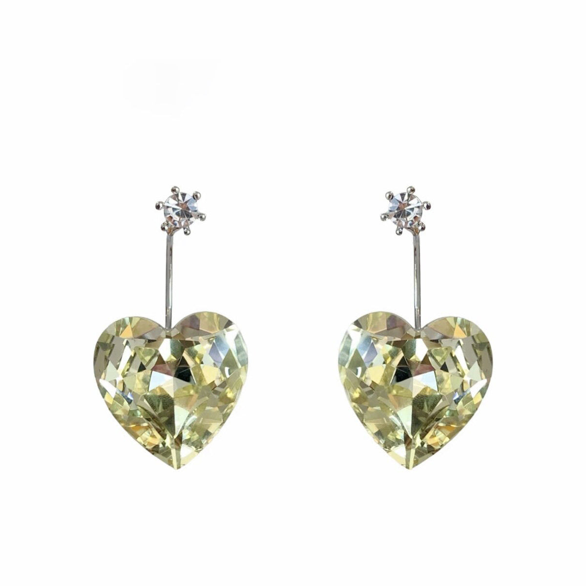 For Water Drop Large Love Heart Light Luxury High-grade Graceful Earrings