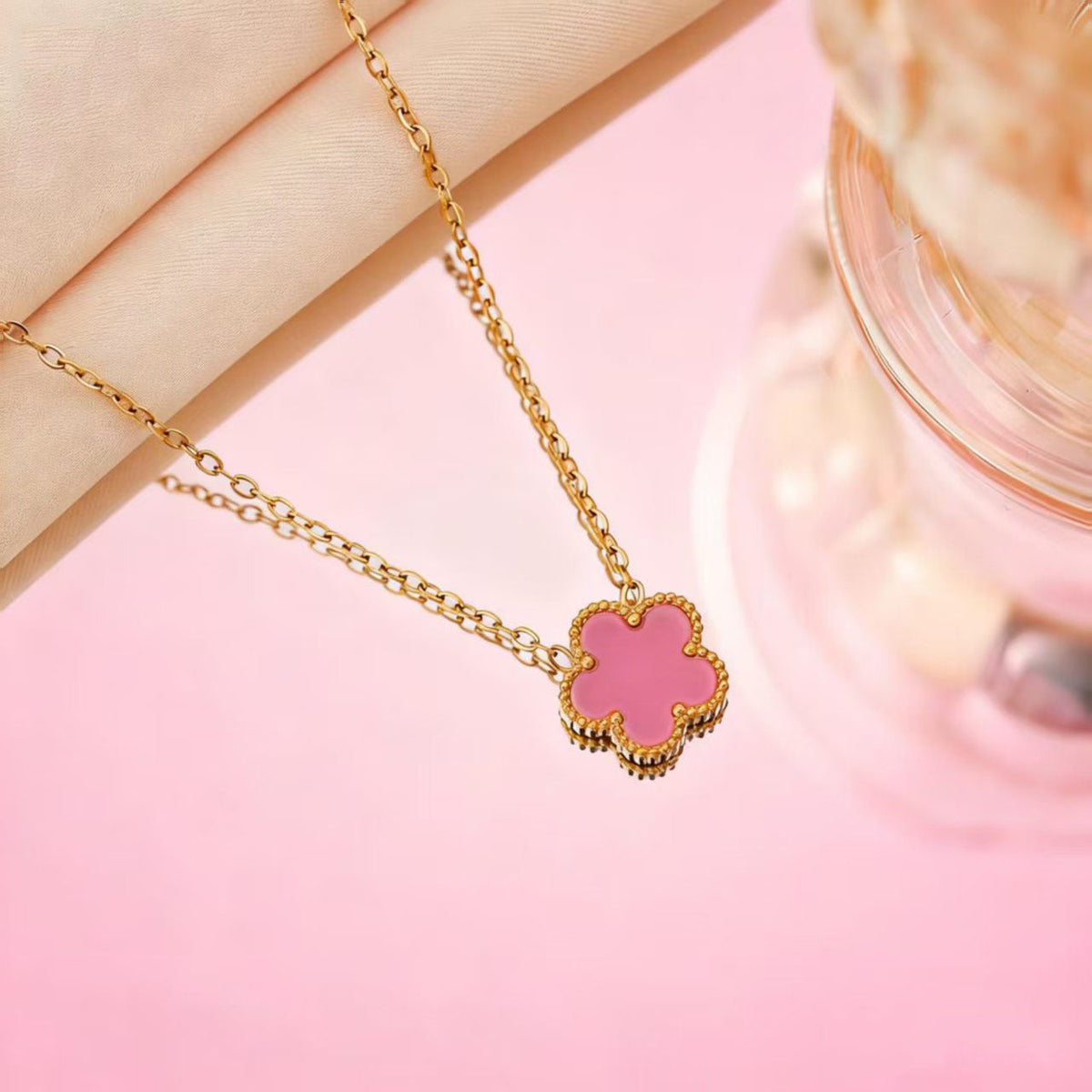 Women's Double-sided Parthenocissus Grass Light Luxury High-grade Simple Niche Necklaces