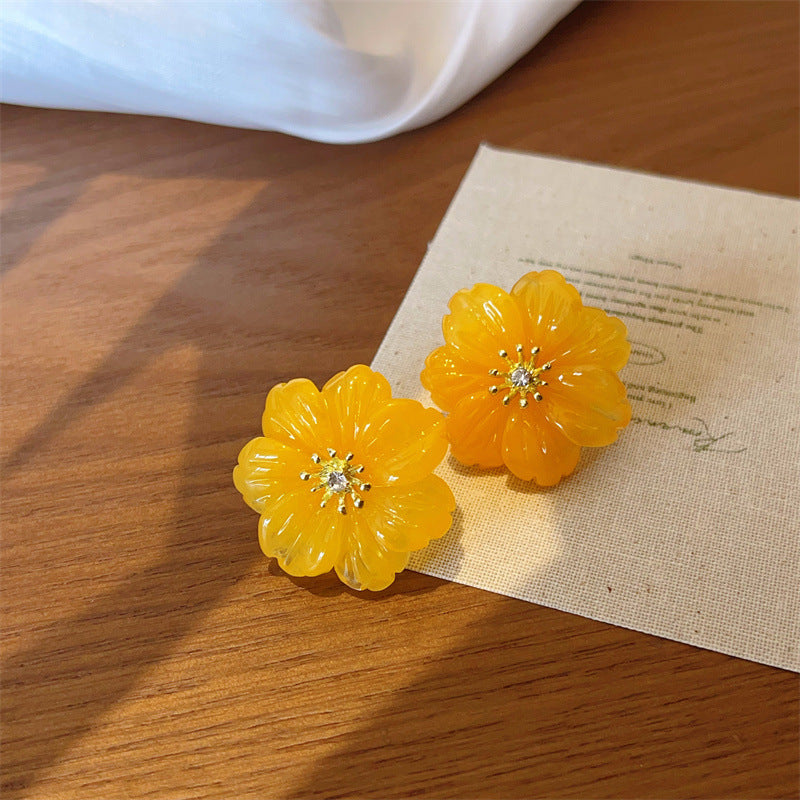 Style Flower Ear Retro Gentle Fairy High-grade Earrings