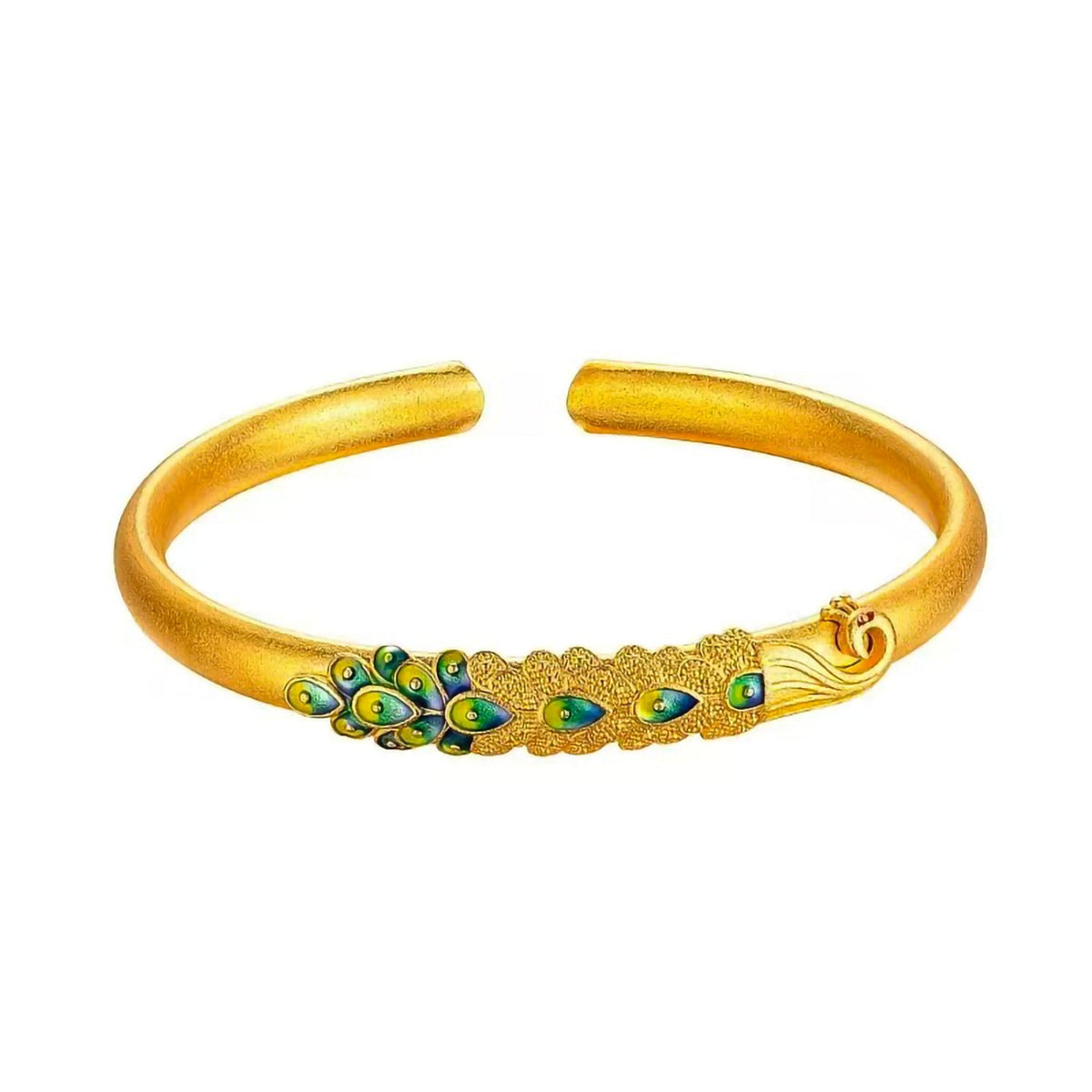 Women's Gold Peacock Ancient Style Rich Burning Bracelet