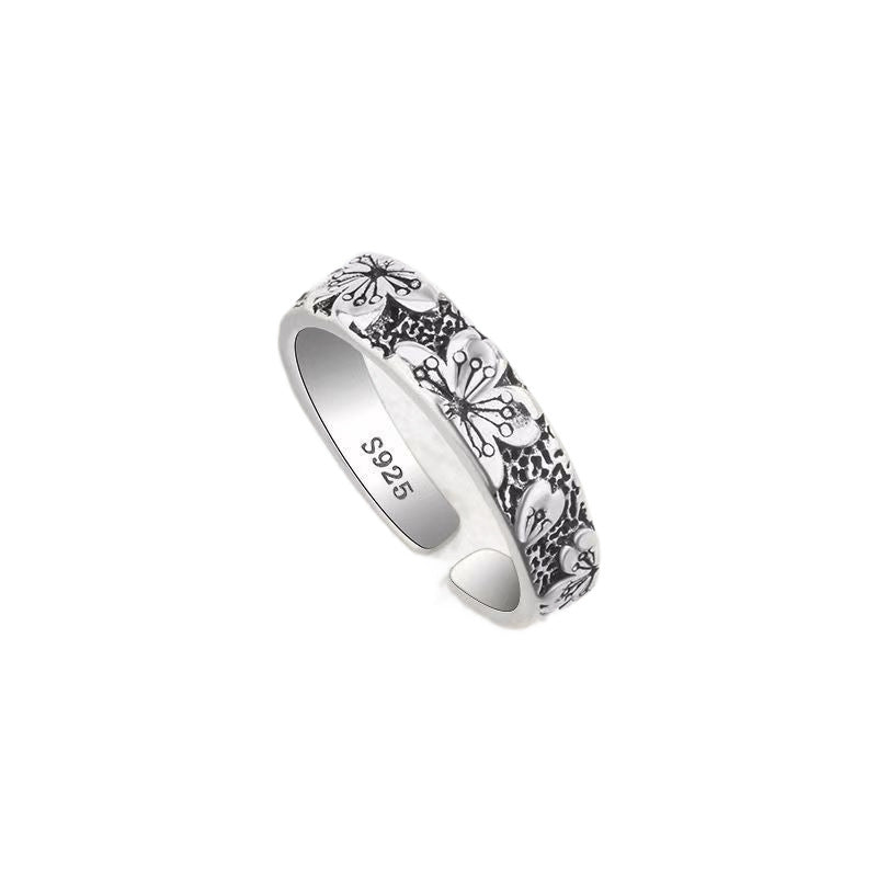 Women's Simple Fashion Flowers Like Brocade Fresh Sweet Rings