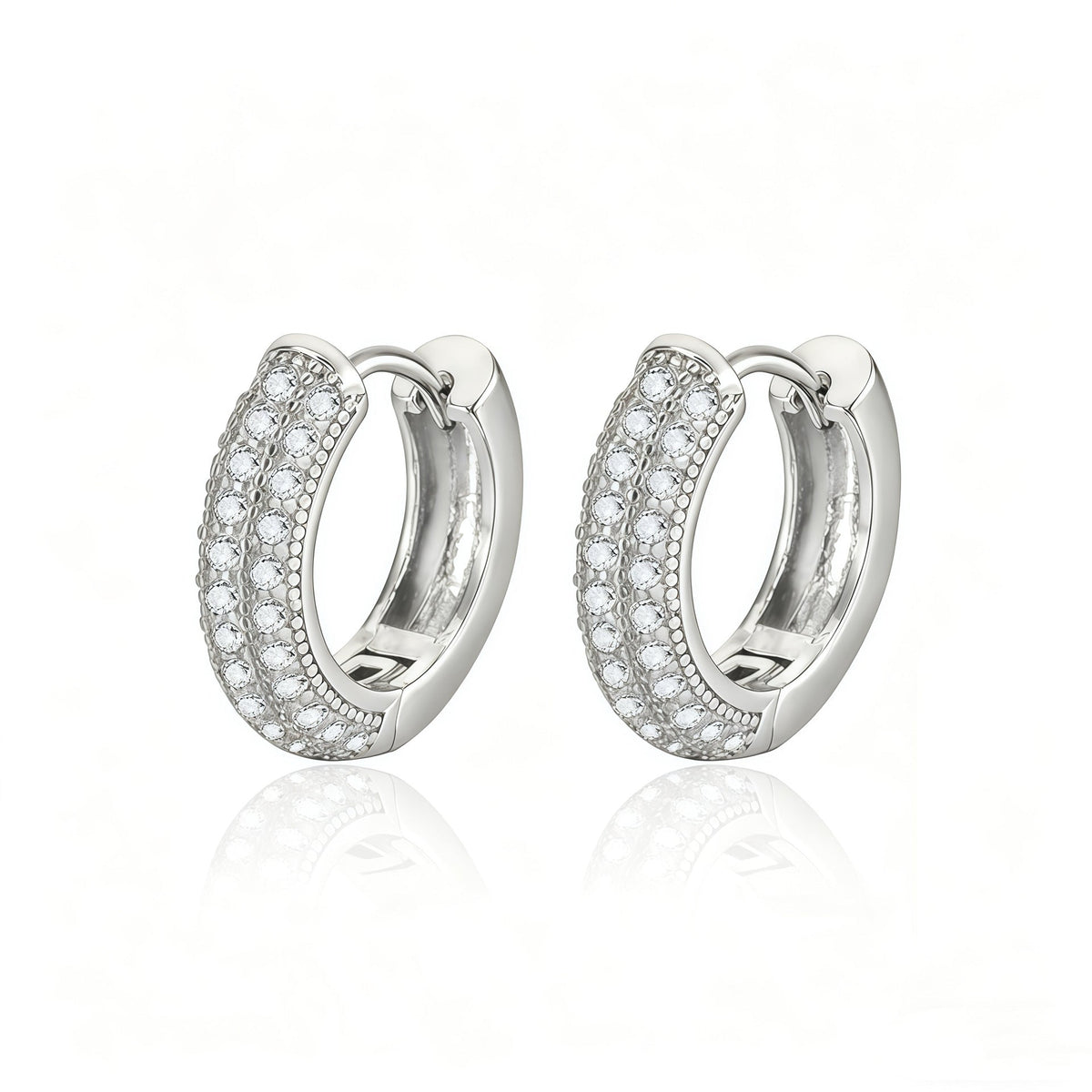Unique Small Inlaid Zircon Stylish Simple Versatile Light Luxury Everyday Earrings