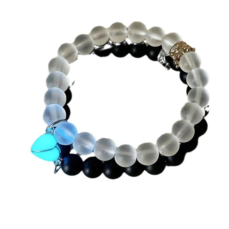 Women's & Men's Pair Of Love Magnetic Luminous Couple Romantic Bracelet