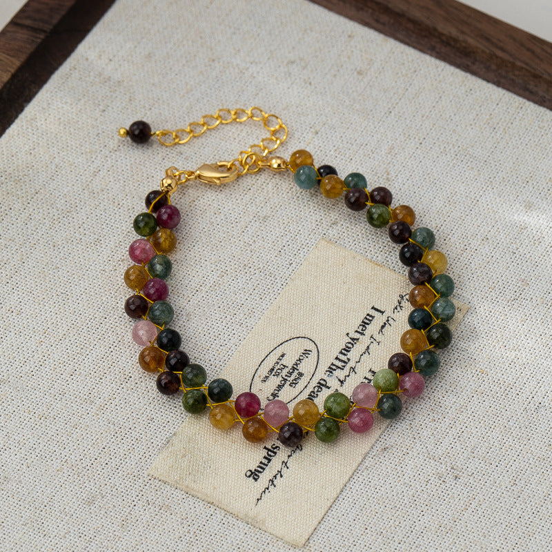 Women's Ancient Frog Skin Vintage Glass Chinese Style Bracelet