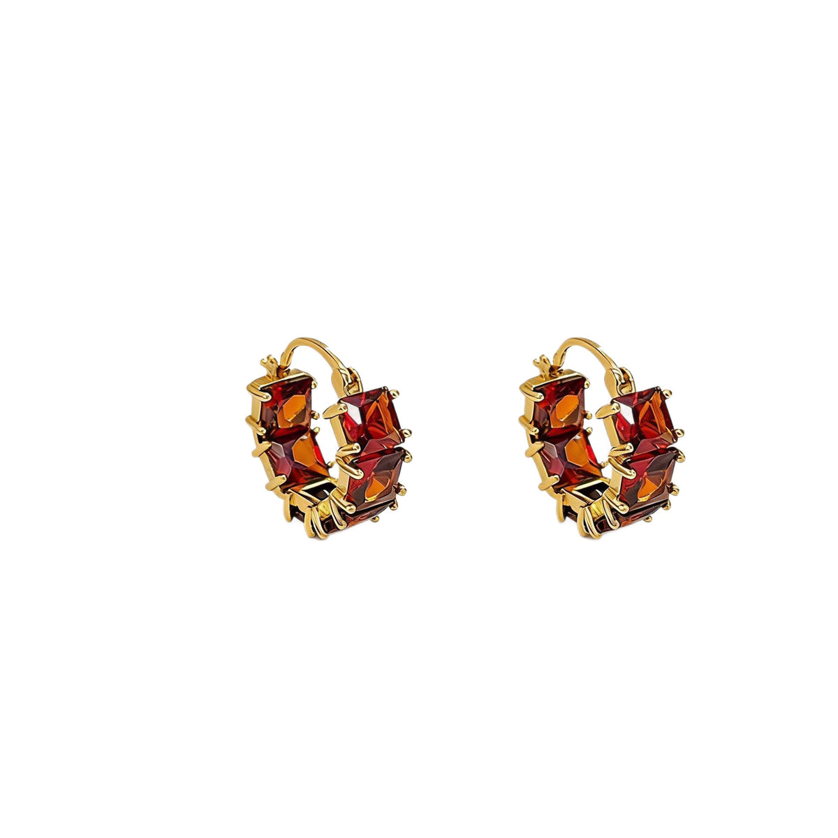 Women's Sense Of Atmosphere Crystal Zircon Eardrops Fashionable Elegant Earrings