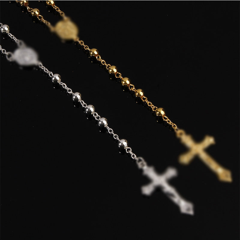 Rosary Gold-plated Imitation Gold Iron Beads Pendants