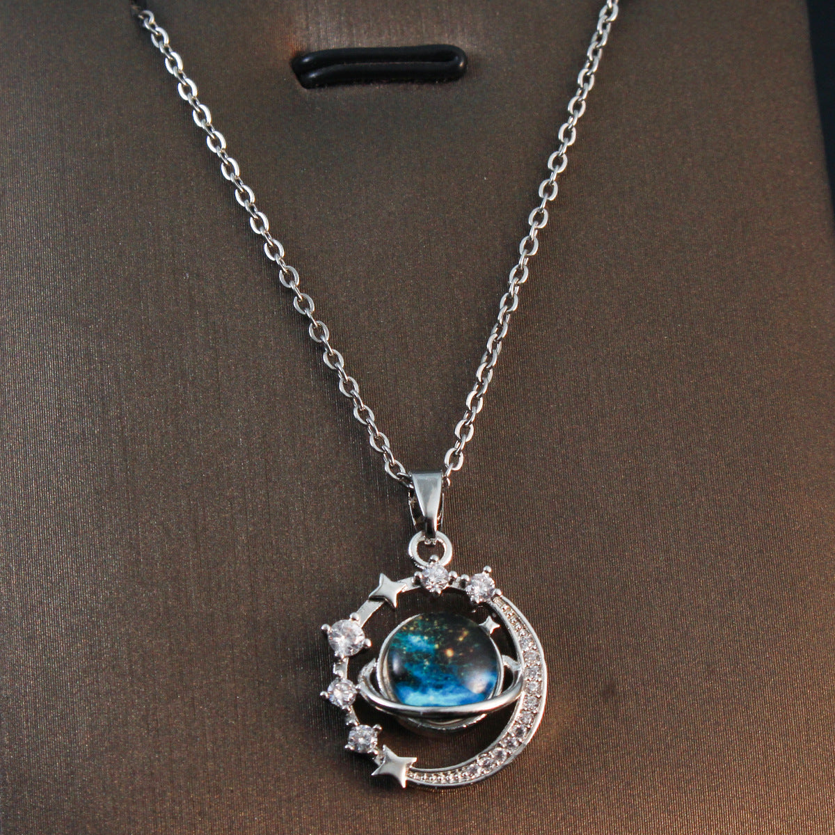 Women's Steel Star Moon Planet Light Luxury Temperament Necklaces