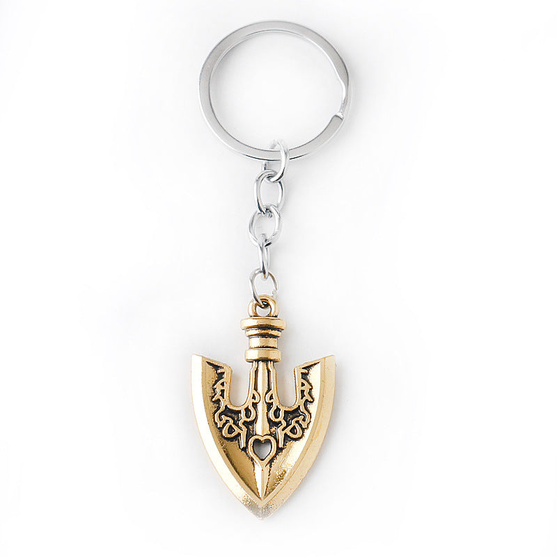 Adventure Golden Arrow Creative Small Shovel Alloy Rings