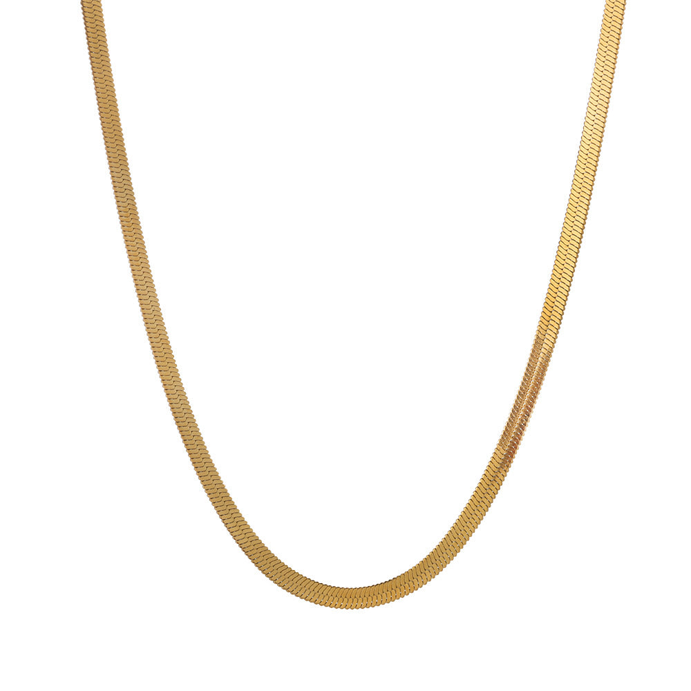 Women's & Men's Steel Stainless Blades Snake Bones Chain High-grade Fashion Sweater Light Necklaces