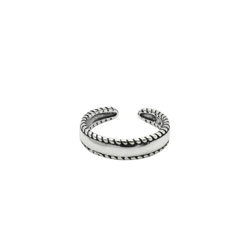 Women's Korean Style Personalized Middle Glossy Retro For Twisted Opening On Rings