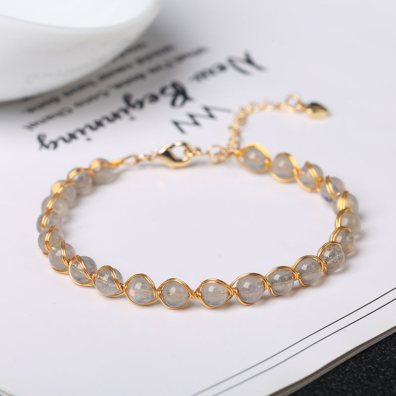 Stall Meter Labradorite Aquamarine Gilded Winding Live Broadcast For Bracelets