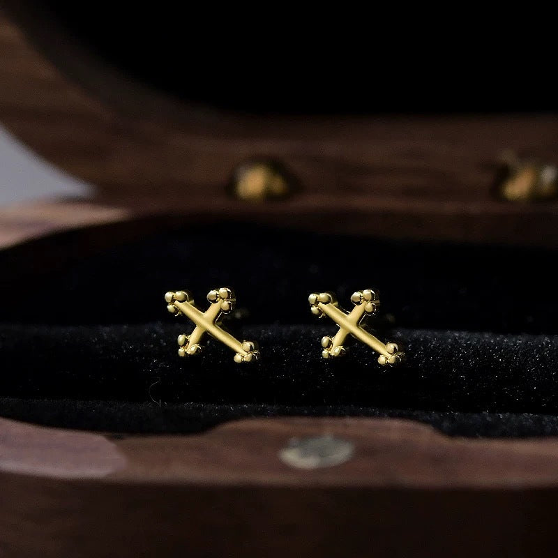 Pure Sier Cross Niche Design Indifference Trend Simple Petite Rings