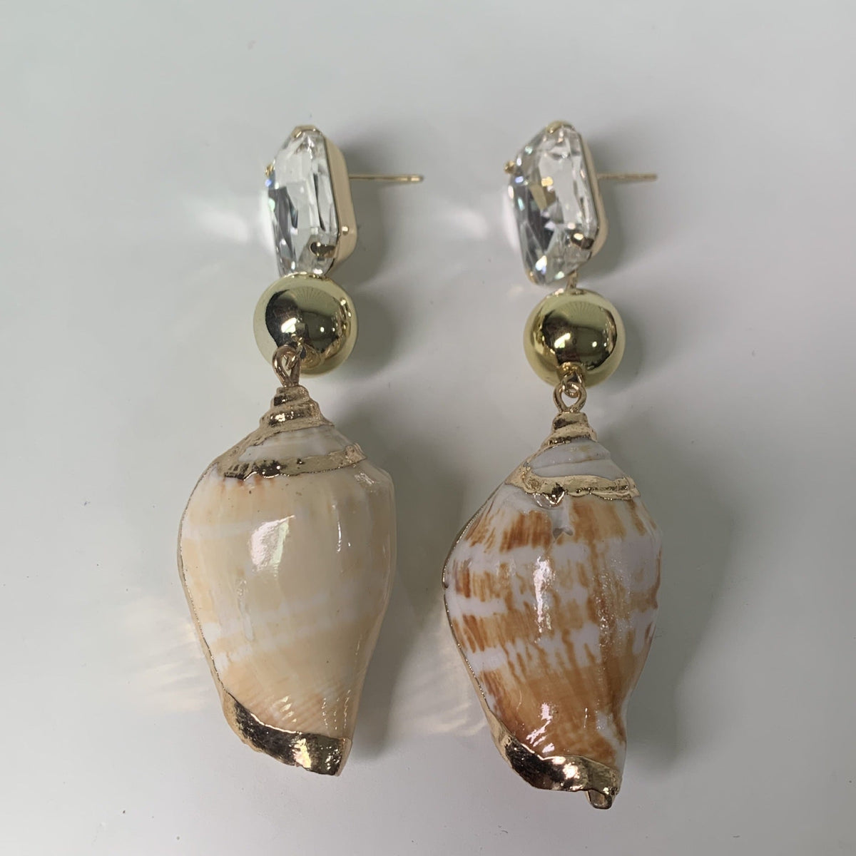 Ocean Style Natural Shell Conch Long Earrings