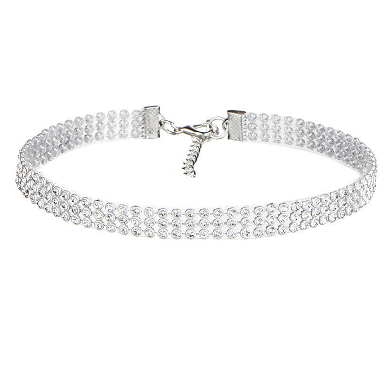 Trend Sparkling Rhinestone Clavicle Chain Full Diamond Necklaces