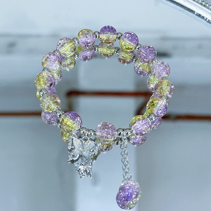 Jade Broken Female Design Mori Style Sweet Color Bracelet