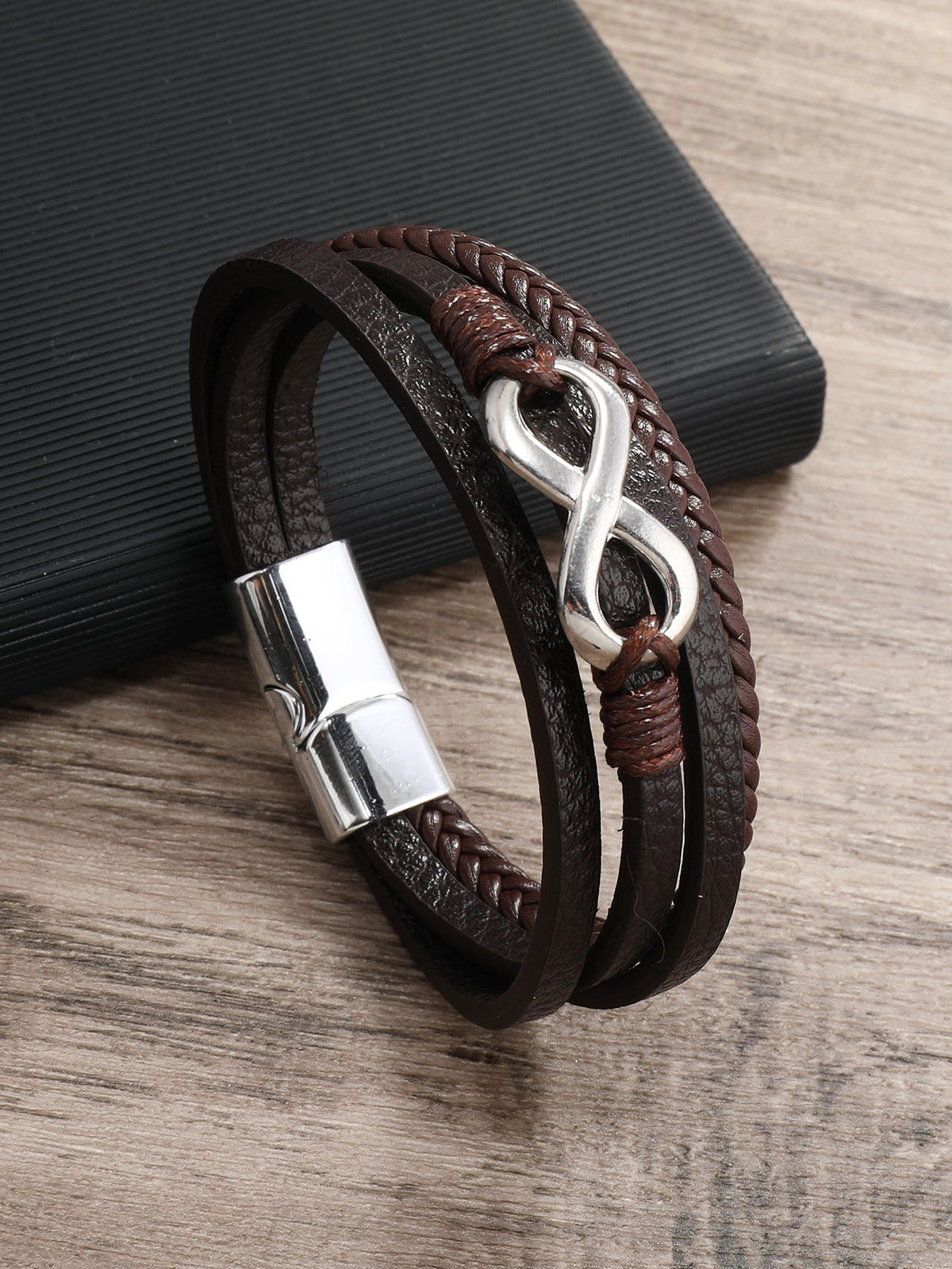 Comfortable Popular Men's Alloy Decorative Hand-woven Bracelets
