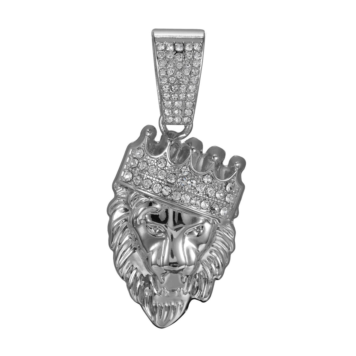 Men's Long Cuban Link Chain Crown Lion's Head Necklaces