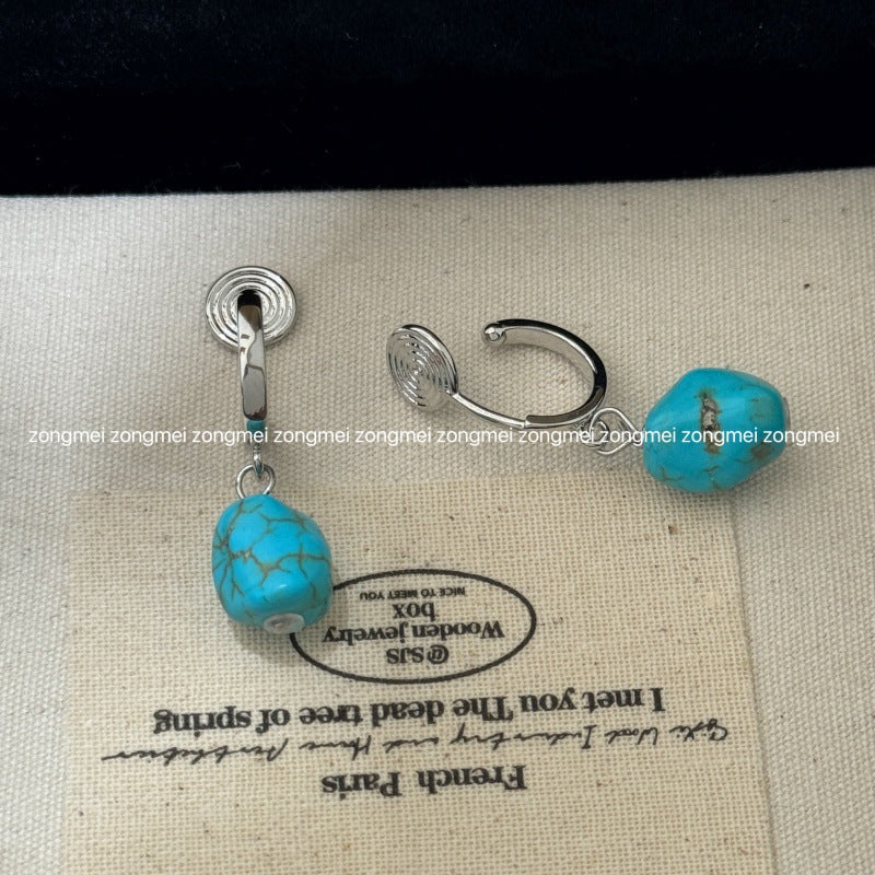Women's Turquoise Nepal Tibetan Unique Beautiful Retro Ear Clip