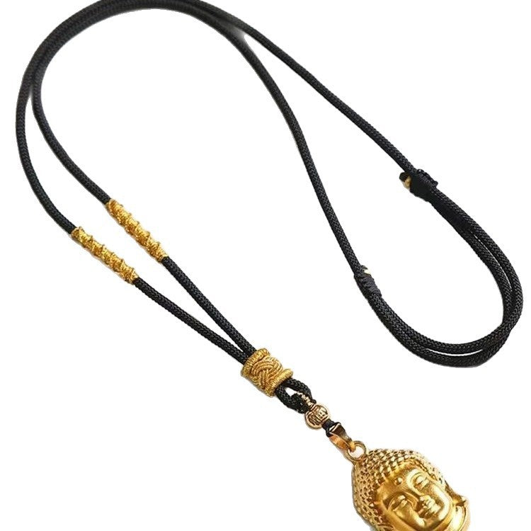 Women's & Men's Black Rope Lanyard Adjustable Halter Hang Pendants