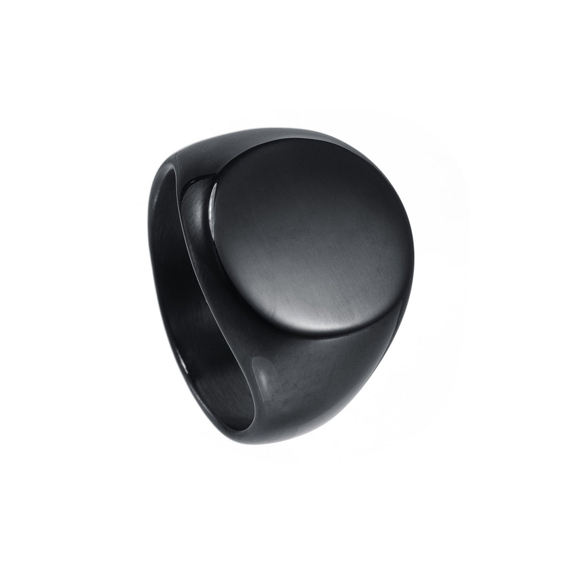 Men's Popular Titanium Steel Round Casting Stamp Rings