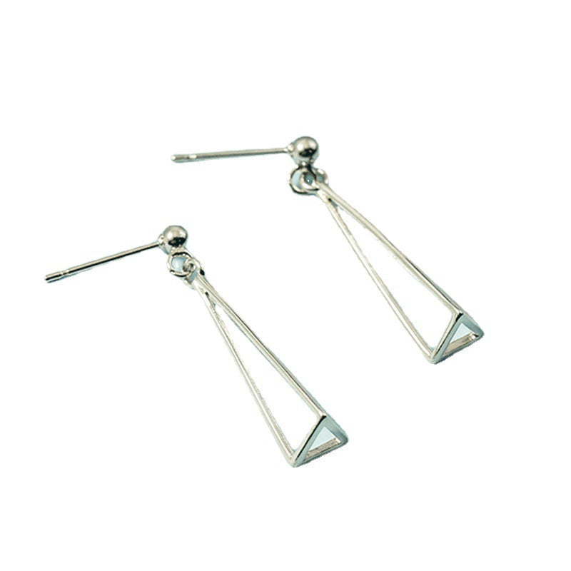 Geometric Triangle Trendy Niche Design Simple Exquisite Super Fairy Short Stud Earrings